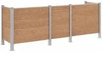 M&uuml;lltonnenzaun Braun 315 X 85 X 115 Cm Aluminium Und Wpc Vidaxl