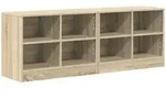 Vidaxl Bed Cabinet 2 Pcs Sonoma Oak 66 X 33 X 48 Cm Engineered Wood