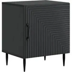 Vidaxl Bedside Cabinet Black 43 X 34.5 X 50 Cm Engineered Wood