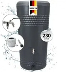 4rain Milo 2in1 Regentonne Komplett-set 230 Liter Graphite Grey Inkl.