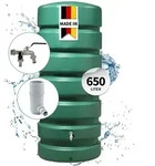 Garantia Classico Regentonne Komplett-set 650 Liter Dunkelgr&uuml;n Inkl.