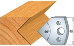 690.127 Paire Von Messer Sp 40x4mm Fur Coupe En V A 90&deg;