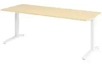B&uuml;m&ouml; Schreibtisch Serie-xb Rechteck: 200 X 80 Cm Ahorn Wei&szlig;