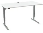 Stier Elektrisch H&ouml;henverstellbarer Schreibtisch 501-43 160 X 80cm Wei&szlig;/silber