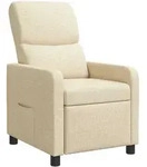 Liegesessel Creme Stoff Vidaxl