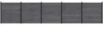 Zaunset 5 Stk. 872 X 186 Cm Wpc Und Aluminium Grau Vidaxl