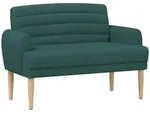 Zweisitzer Mit Knopfheftung Dunkelgr&uuml;n 116 X 67 X 80 Cm Stoff Vidaxl