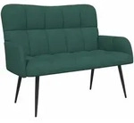 2-sitzer Sofa Dunkelgr&uuml;n 115 X 61 X 87 Cm Stoff Vidaxl