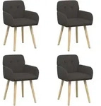Esszimmerst&uuml;hle 4 Stk. Boucl&eacute; Dunkelgrau 59 X 56,5 X 85 Cm Vidaxl