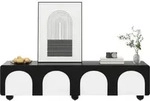 Tv-m&ouml;bel Mit 2 Schubladen Und 2 T&uuml;ren, Kabeldurchlass, Modernes Design, 180&times;38&times;45