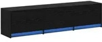 Vidaxl Tv Cabinet Black Oak Engineered Wood