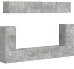 Tv-schrankset 5 Stk. Beton Grau Holzwerkstoff Vidaxl