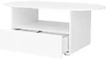Couchtisch In Wolkenform Mit 1 Schublade Push-to-open Und 1 Offenem Fach, Modern, Aus