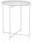 Beistelltisch / Couchtisch / Sofatisch Allrund Metall Wei&szlig; Hjh Living