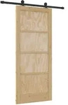 Schiebet&uuml;r Orkdal 86 X 198,5 Cm Massives Kiefernholz Natur Vidaxl