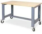 Brb Fahrbare Werkbank, Bxtxh 1500x700x830 Mm 2 Bockrollen, 2 Lenkrollen Mit