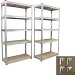 2x Schwerlastregal 180x90x40 Cm 875 Kg Mit 5 B&ouml;den Je Regal