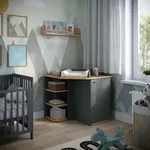 Wickelkommode Kristian, Anthrazit/artisan, 85 X 77.3 Cm Mit Wickelaufsatz, Vicco