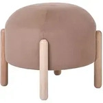 Hocker Helen Samtstoff Hellbraun