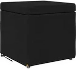 Vidaxl Stool Black 41 X 41 X 40 Cm Fabric And Engineered Wood