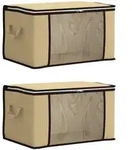 Vidaxl Storage Box With Transparent Side Window 2 Pcs Non-woven Fabric