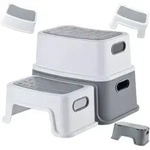 Relaxdays Tritthocker Kinder, 2 Stufen, Bis 75 Kg, Rutschfest, Hbt 25,5x33x38,5 Cm,