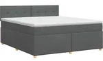 Boxspringbett Mit Matratze Dunkelgrau 180 X 200 Cm Stoff Vidaxl