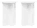 Vidaxl Plant Stand 2 Pcs White &Oslash;29.5 X 40 Cm Engineered Wood