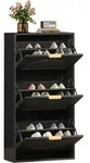 Schuhschrank Schmal Mit 3 Klappen, Schuhkipper Platzsparend, Modernes Design, Aus Mdf