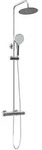 Vidaxl Thermostatic Shower System Set Chrome Stainless Steel 201