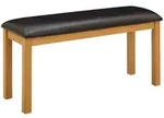 Vidaxl Dining Bench 95 X 32 X 45 Cm Solid Oak Wood Black
