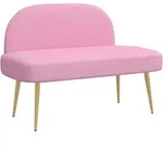 Gepolsterte Bank Mit R&uuml;ckenlehne Rosa 110 X 60 X 76 Cm Vidaxl