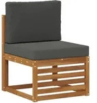 Vidaxl Outdoor Middle Sofa Solid Acacia Wood Natural