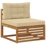 Vidaxl Outdoor Middle Sofa Solid Acacia Wood Natural