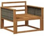 Outdoor Mittelsofa Massivholz Akazie Natur Vidaxl