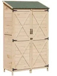 Vidaxl Garden Shed Natural 106 X 56 X 176.5 Cm Solid Fir Wood