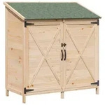 Vidaxl Garden Shed Natural 106 X 56 X 113.5 Cm Solid Fir Wood