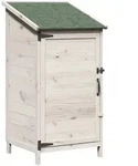 Vidaxl Garden Shed With Roof White 59 X 56 X 113.5 Cm Solid Fir Wood