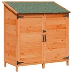 Vidaxl Garden Shed Brown 106.5 X 56 X 113.5 Cm Solid Fir Wood
