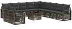 Gartensofa-set 12 Stk. Grau Poly-rattan Vidaxl