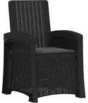 Vidaxl Reclining Garden Chair Rattan Look Anthracite Pp