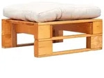 Vidaxl Garden Pallet Ottoman With Sand Cushion Honey Brown Wood (45764+44647)