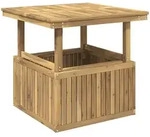 Gartenkaffee Tisch Aus Massivem Akazienholz H&ouml;henverstellbar Vidaxl
