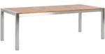 Beliani - Gartentisch Eukalyptusholz Edelstahl 220 X 100 Cm Modern Outdoor Garten