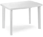 Mojawo - Gartentisch Wei&szlig; 100x70x72cm-mfrt036bi