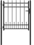 Vidaxl Fence Gate Horst Steel Black Lockable