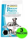 3 Mutandine Igieniche Per Cani Doggy Pants Taglia 50 Cm - 3 Pacchi Da 1 Pezzo Cad.