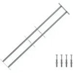 Vidaxl Security Grille For Windows With 2 Crossbars 3 Pcs 930-1740 Mm
