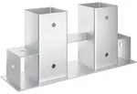 Hilfsmittel F&uuml;r Holzstapel 12 St&uuml;ck Silber 34 X 10 X 15 Cm Stahl Vidaxl
