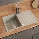 Sp&uuml;lbecken Kapstadt, Beige, 78 X 50 Cm, Bergstr&ouml;m